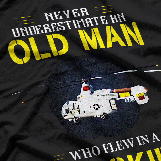Never Underestimate an Old Man Who Flew in a Huskie T-Shirt