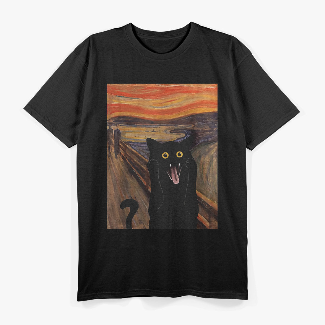 The Scream Parody – Munch Cats & Mice Funny Art Design T-Shirt
