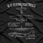 World War II B-17 Bomber Military History Warplane T-Shirt
