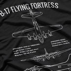 World War II B-17 Bomber Military History Warplane T-Shirt