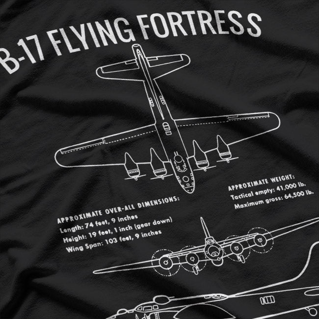 World War II B-17 Bomber Military History Warplane T-Shirt