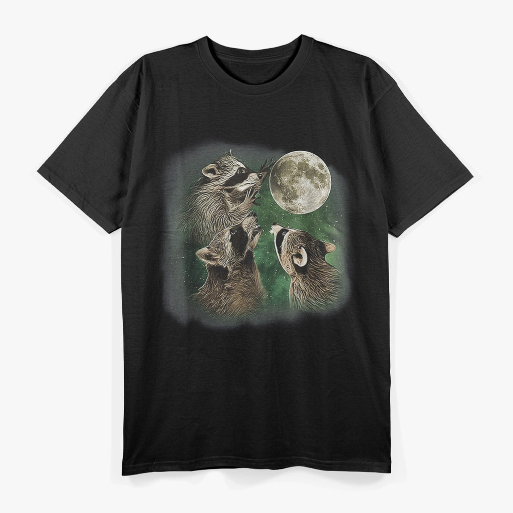 Three Raccoon Moons – Funny Trash Panda Cosmic Space Animal T-Shirt