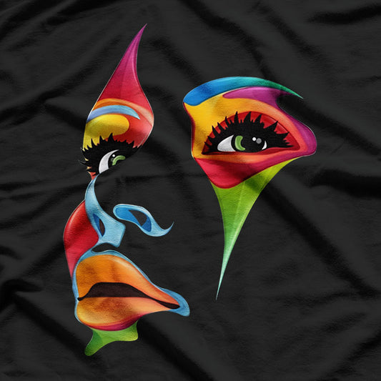 Abstract Woman - Colorful Art Face T-Shirt