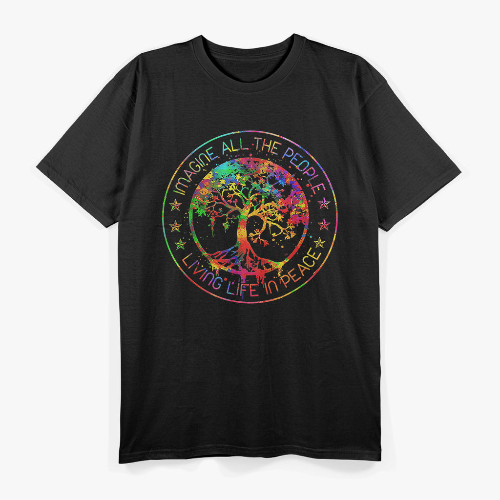 Imagine Peace – Hippie Inspired Retro T-Shirt