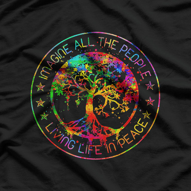 Imagine Peace – Hippie Inspired Retro T-Shirt