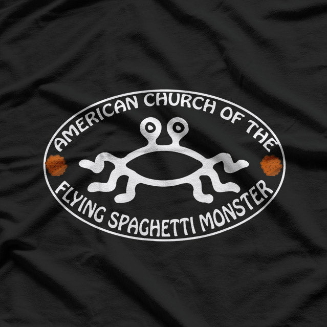 Church of the Flying Spaghetti Monster Funny Atheist Satire T-Shirt
