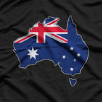 Australia Map & Flag – Cotton Comfort Design T-Shirt