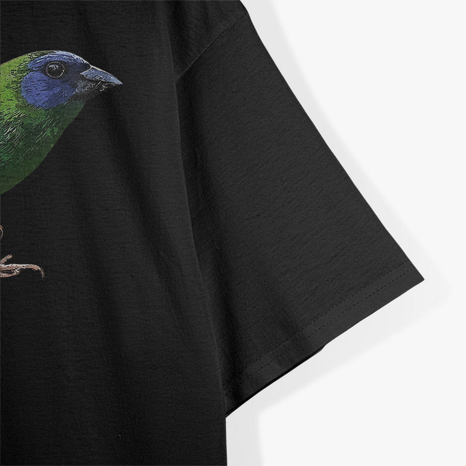 Vibrant Blue-Faced Parrot-Finch Pullover T-Shirt