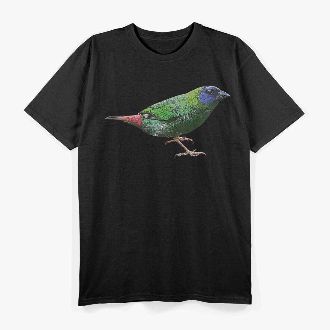 Vibrant Blue-Faced Parrot-Finch Pullover T-Shirt