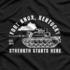 Fort Knox Kentucky Est. 1918: Strength Starts Here T-Shirt