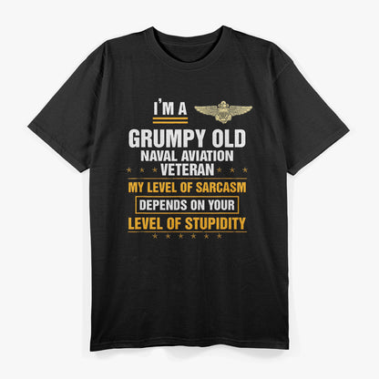 Grumpy Old Naval Aviation Veteran Soldier Funny T-Shirt