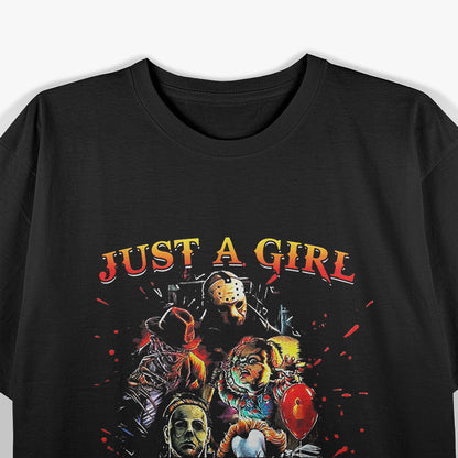 Just A Girl Who Loves Horror Movies T-Shirt