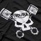 Motorcycle Skull and Pistons, Motorcycle Enthusiast T-Shirt