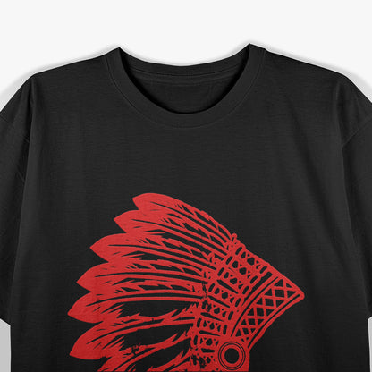 Feather Headdress Inspired Indigenous Heritage Graphic T-Shirt