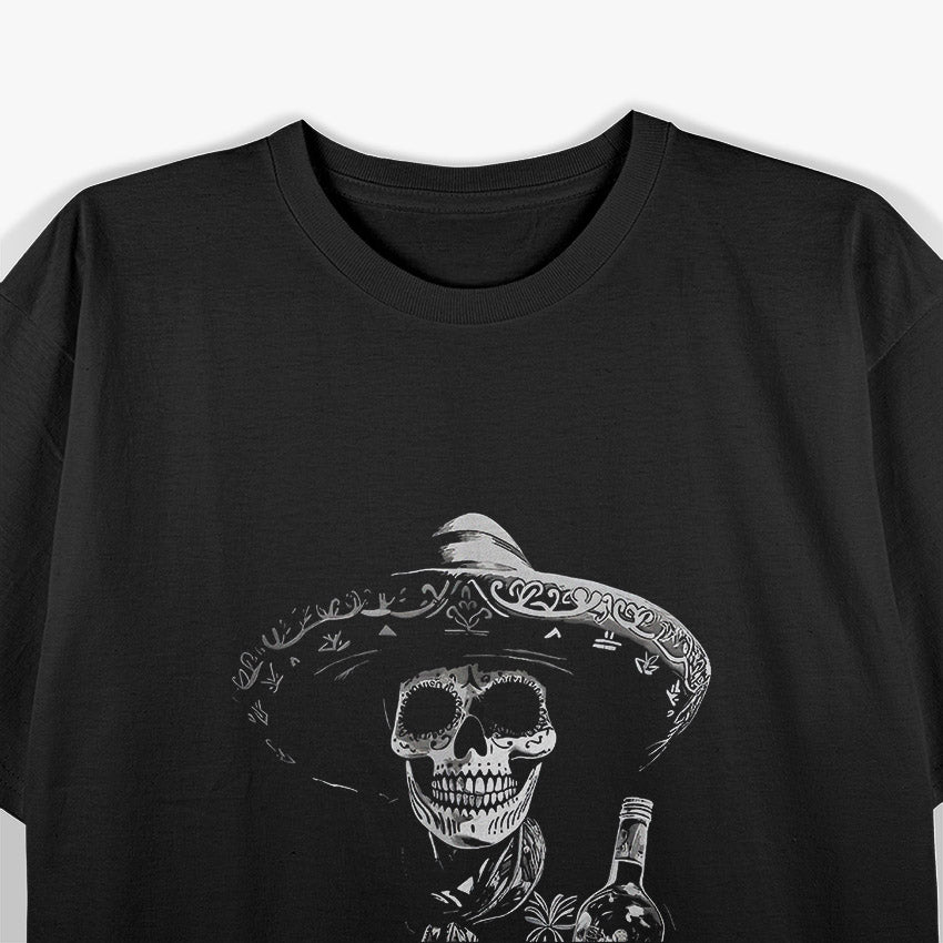 Day of the Dead – Skeleton Drinking Tequila T-Shirt