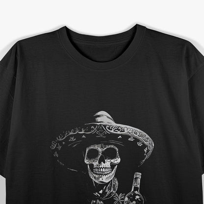 Day of the Dead – Skeleton Drinking Tequila T-Shirt
