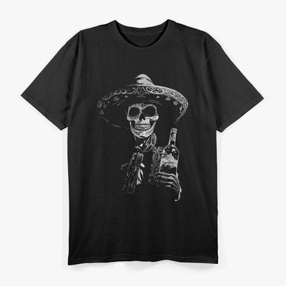 Day of the Dead – Skeleton Drinking Tequila T-Shirt