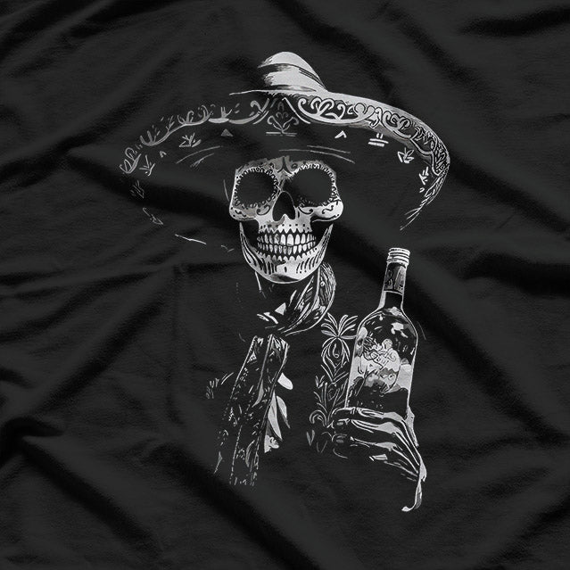 Day of the Dead – Skeleton Drinking Tequila T-Shirt