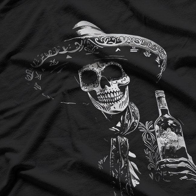 Day of the Dead – Skeleton Drinking Tequila T-Shirt