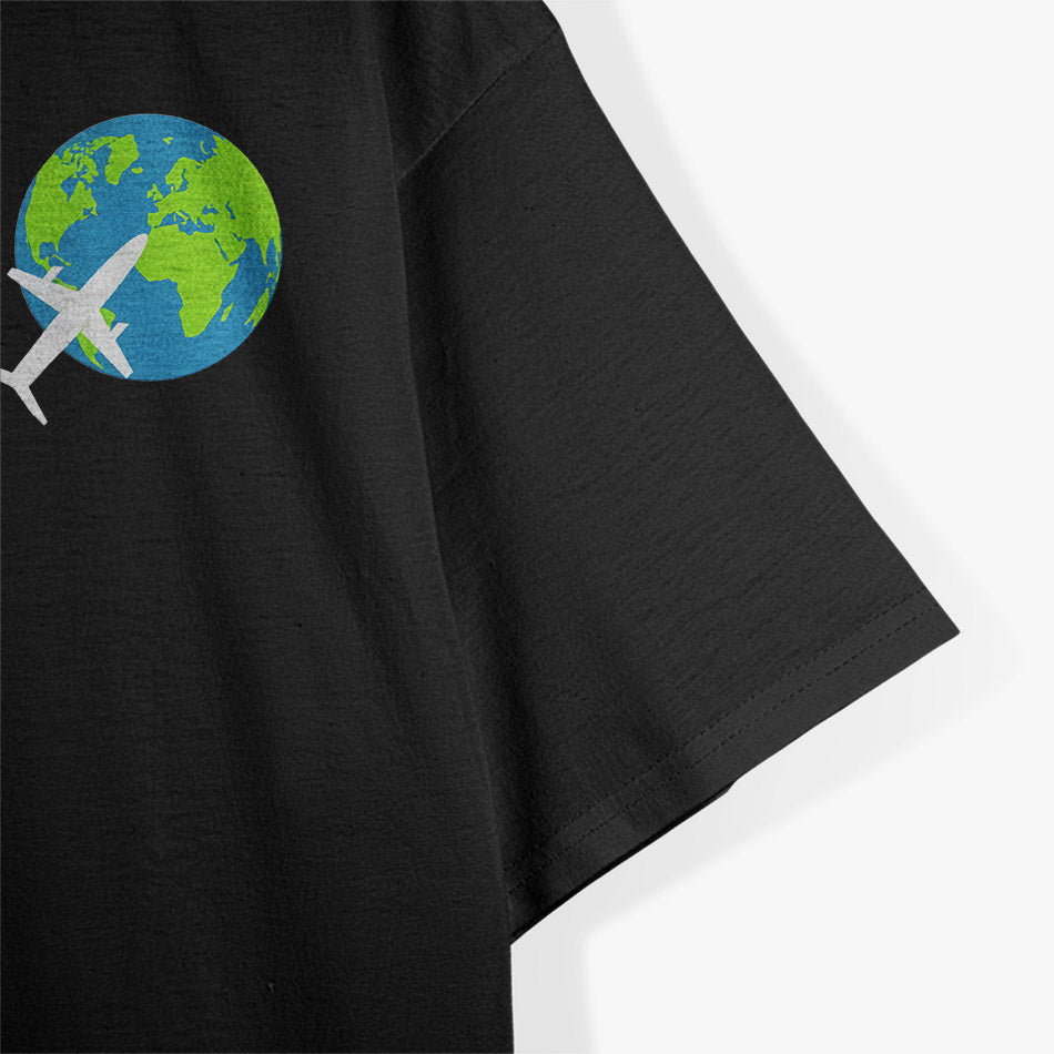Just Go Funny Travel Addict Globe-Trotter Airplane Wanderlust T-Shirt