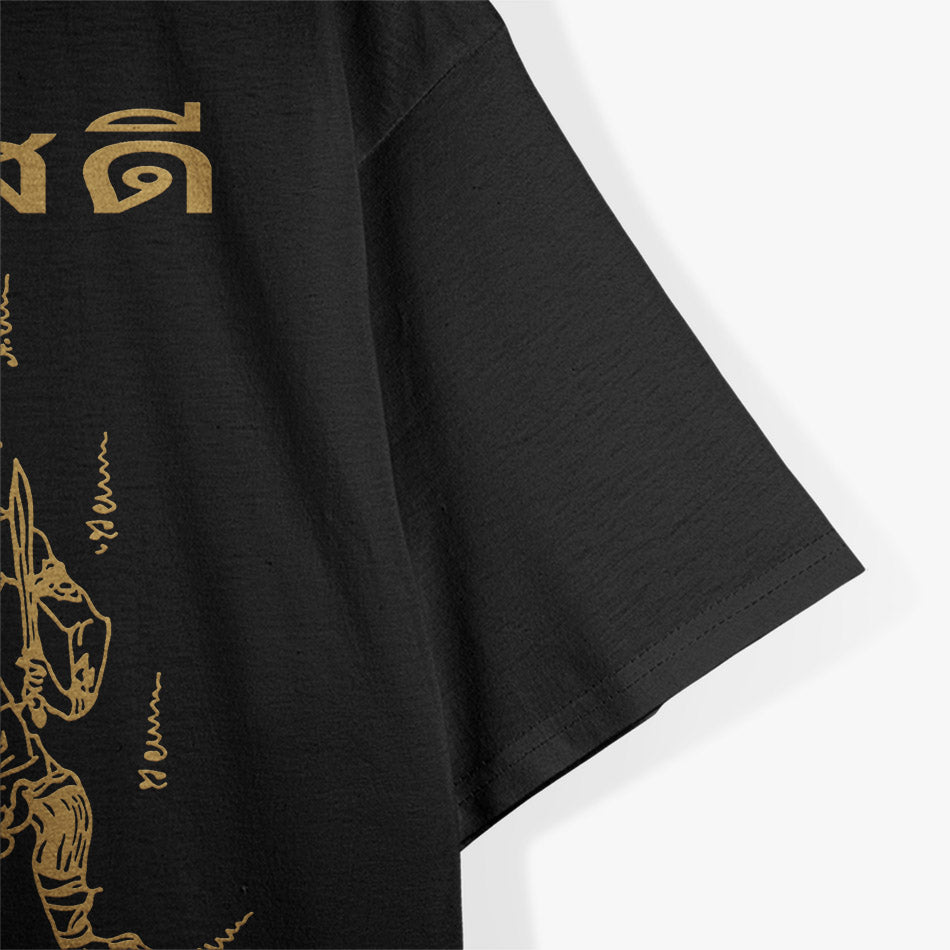 Sawadee Thai: Sak Yant Twin Tigers & Muay Thai T-Shirt