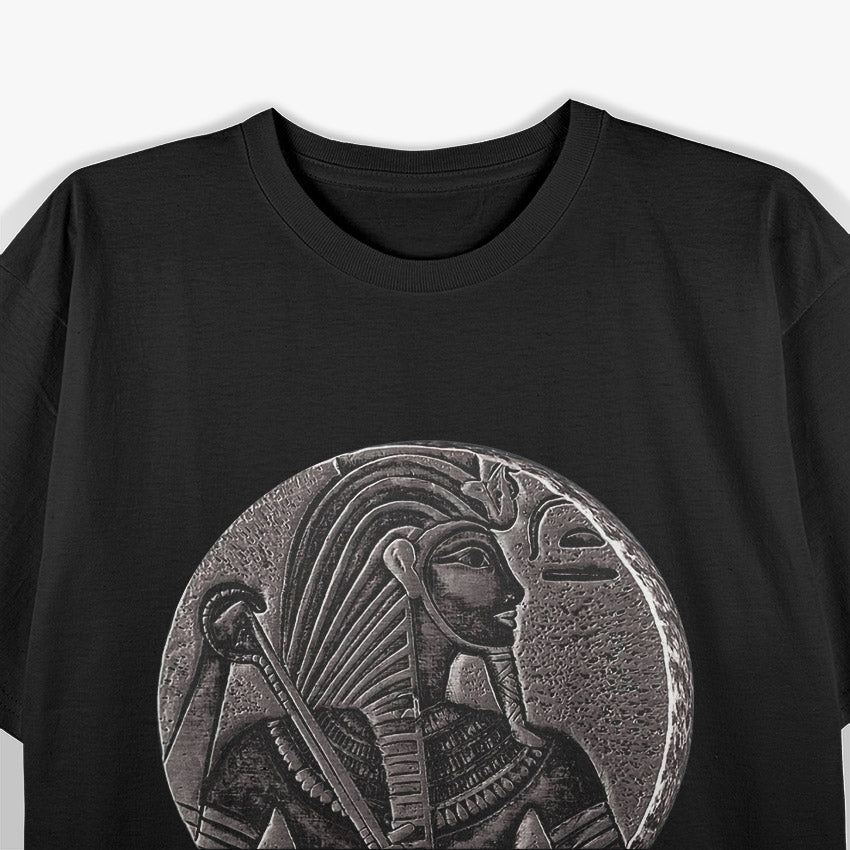 Vintage Egyptian Pharaoh Black Coin King Ancient History Art T-Shirt