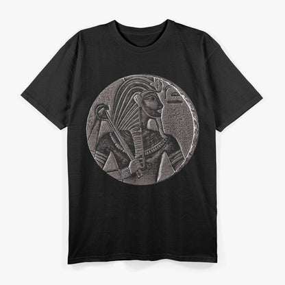 Vintage Egyptian Pharaoh Black Coin King Ancient History Art T-Shirt