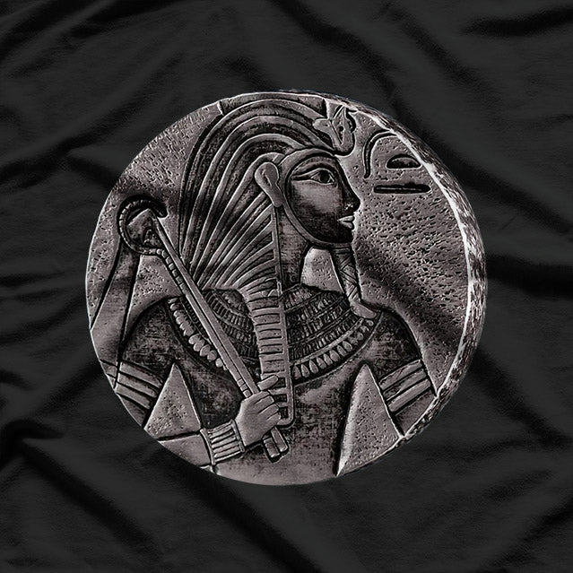 Vintage Egyptian Pharaoh Black Coin King Ancient History Art T-Shirt