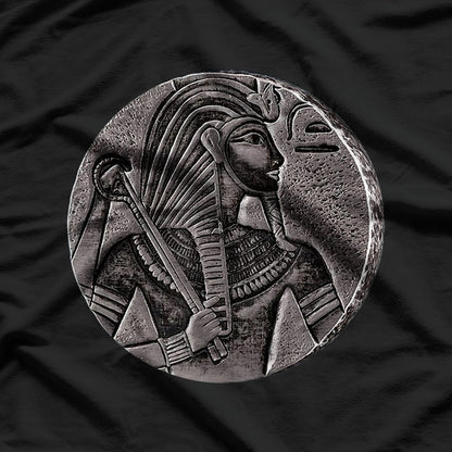 Vintage Egyptian Pharaoh Black Coin King Ancient History Art T-Shirt