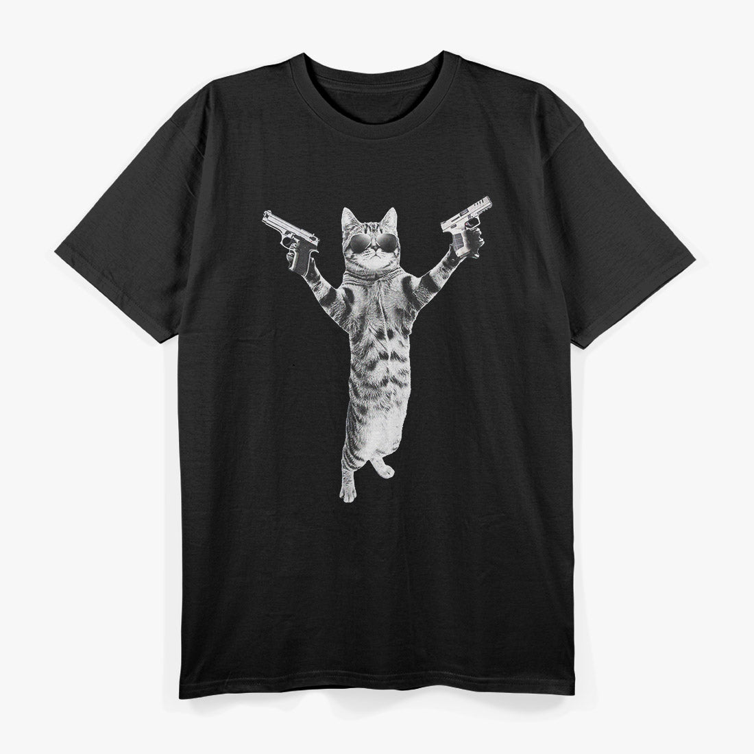 Cat with Gun: Fiercely Cute T-Shirt