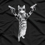 Cat with Gun: Fiercely Cute T-Shirt