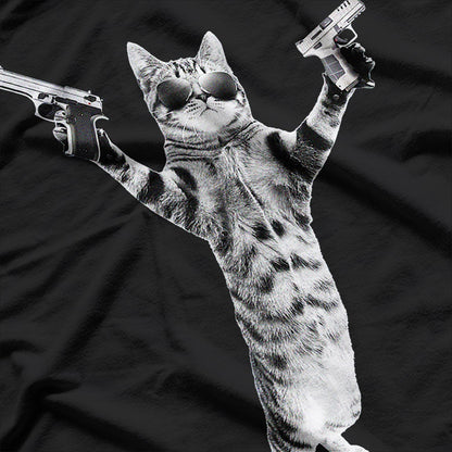 Cat with Gun: Fiercely Cute T-Shirt