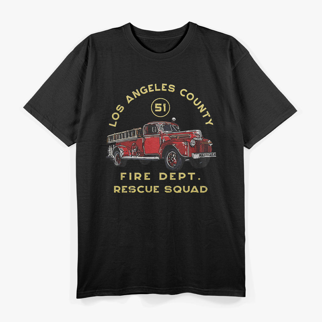 Truck Side 51 – Emergency Squad L.A. Fire Dept T-Shirt