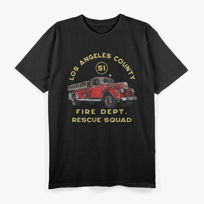 Truck Side 51 – Emergency Squad L.A. Fire Dept T-Shirt