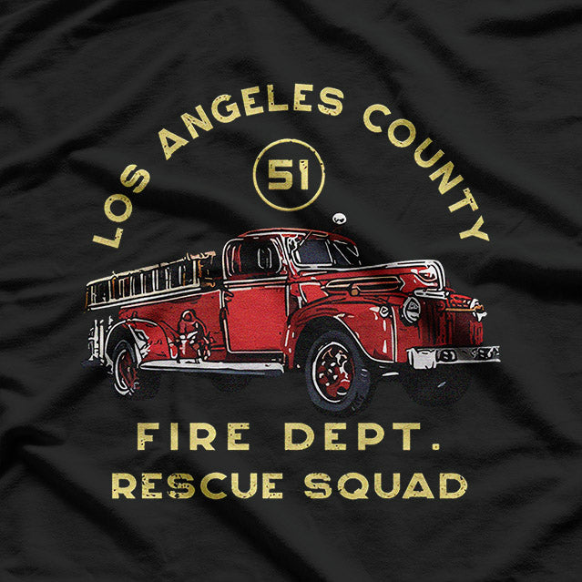 Truck Side 51 – Emergency Squad L.A. Fire Dept T-Shirt