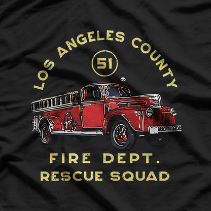 Truck Side 51 – Emergency Squad L.A. Fire Dept T-Shirt