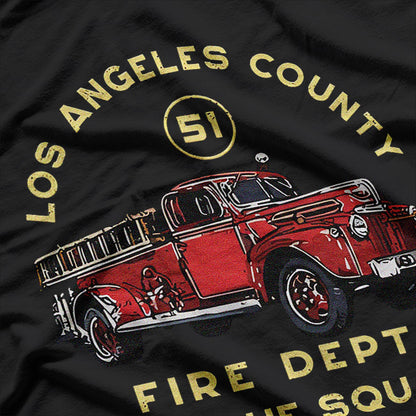 Truck Side 51 – Emergency Squad L.A. Fire Dept T-Shirt