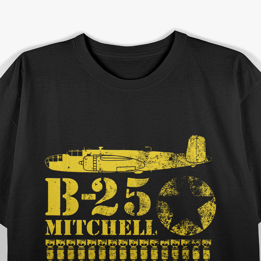 WWII B-25 Mitchell: Classic Air Force Bomber T-Shirt