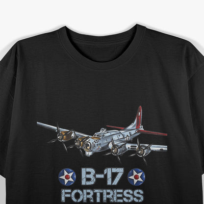 WW2 Aviation B-17 Bomber Military Pilot Veteran T-Shirt
