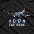 WW2 Aviation B-17 Bomber Military Pilot Veteran T-Shirt