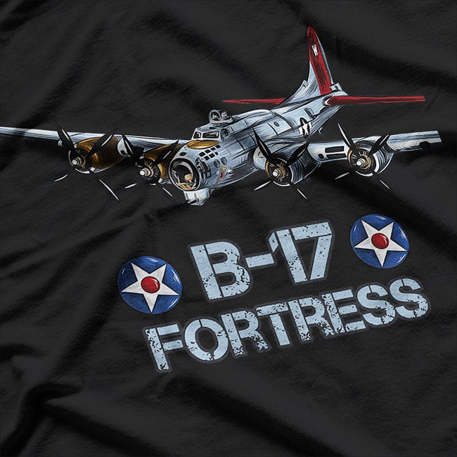 WW2 Aviation B-17 Bomber Military Pilot Veteran T-Shirt
