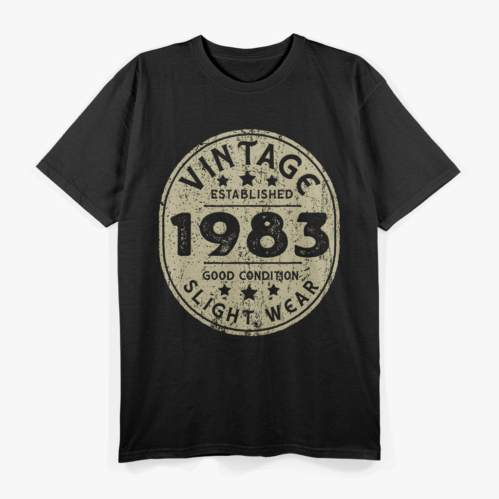 Vintage Established 1983 – 40th Birthday Party Retro Design T-Shirt