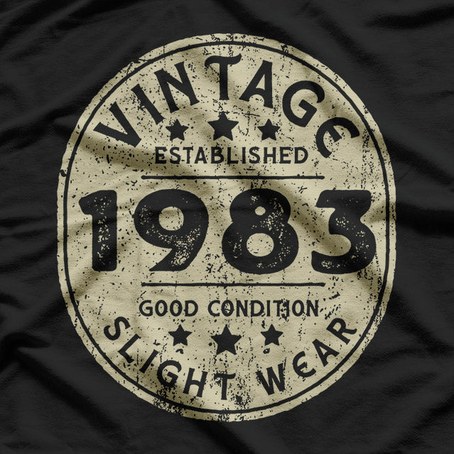 Vintage Established 1983 – 40th Birthday Party Retro Design T-Shirt