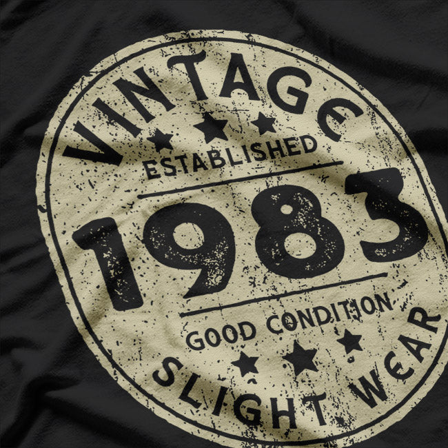 Vintage Established 1983 – 40th Birthday Party Retro Design T-Shirt