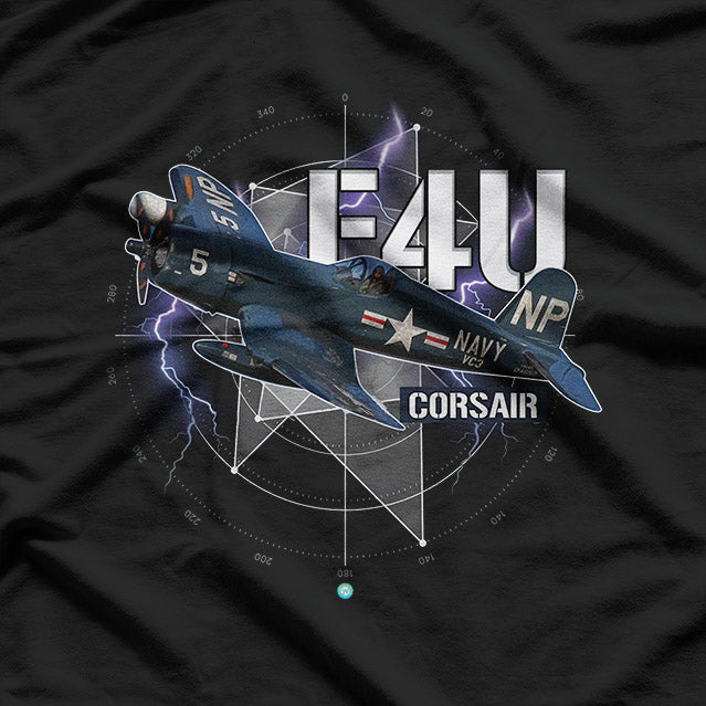 WW2 Plane F4U Corsair Military Aircraft Pilot Gift T-Shirt