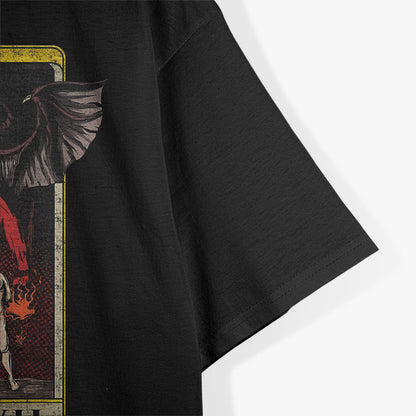 Witchcraft Baphomet Tarot Card The Devil XV Occult Art T-Shirt