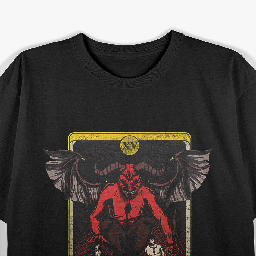 Witchcraft Baphomet Tarot Card The Devil XV Occult Art T-Shirt