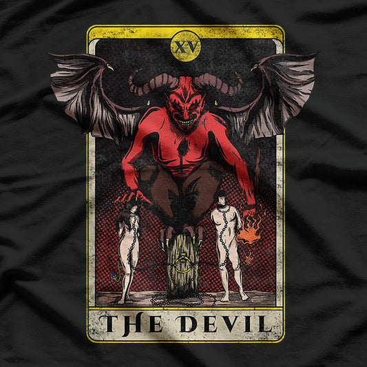 Witchcraft Baphomet Tarot Card The Devil XV Occult Art T-Shirt