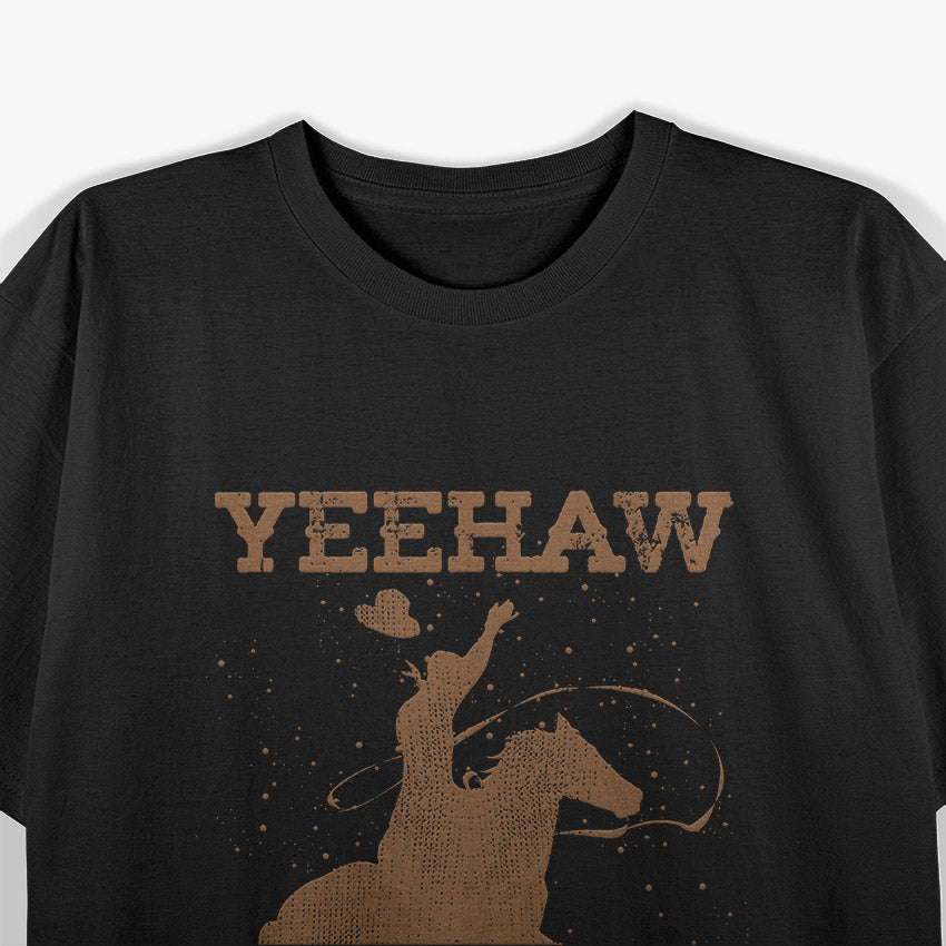 Yeehaw Bull Riding Texas Western Cowboy Rodeo T-Shirt