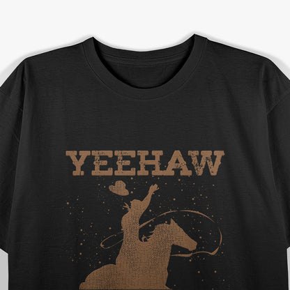 Yeehaw Bull Riding Texas Western Cowboy Rodeo T-Shirt